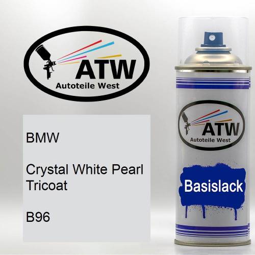 BMW, Crystal White Pearl Tricoat, B96: 400ml Sprühdose, von ATW Autoteile West.